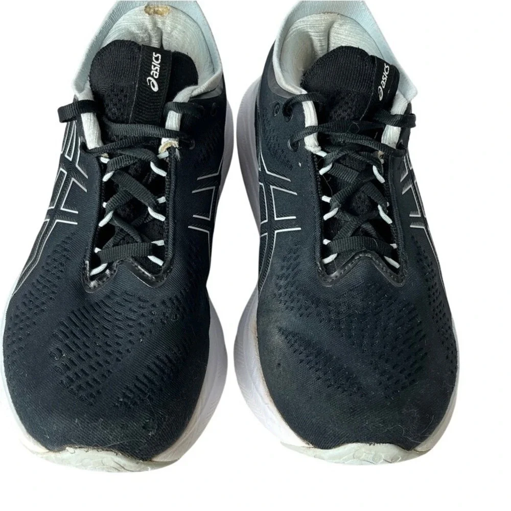 ASICS Gel Nimbus 25 Running Shoes Mesh Cushioned Black Silver‎ Womens 9
